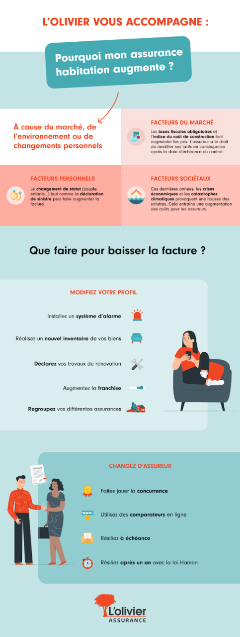 infographie hausse assurance habitation