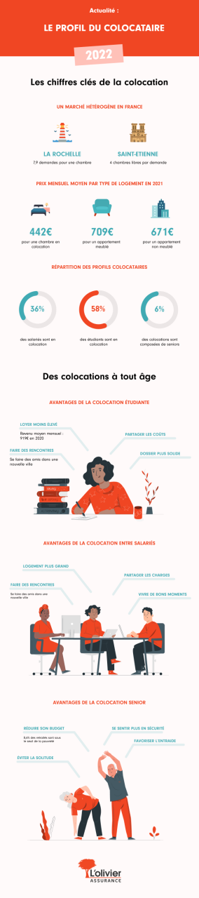 colocation étudiante infographie